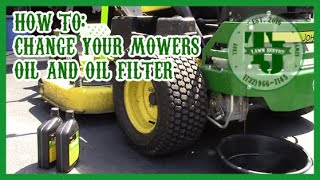 How to Change the Oil and Oil Filter on Your Zero Turn Mower [upl. by Aihtekal]