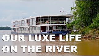 Mekong River Cruise Episode 2 Avalon Siem Reap Cruise Ship Tour [upl. by Neysa]