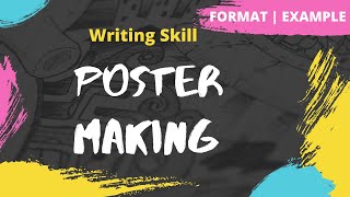 Poster Making  How to make a Poster  Format  Example  Writing Skills [upl. by Grubman459]