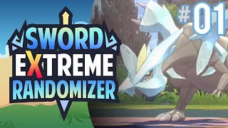 EXTREME ALREADY  Pokemon Sword EXTREME Randomizer Episode 1 [upl. by Sucramd]