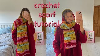 EASY Crochet Scarf For BEGINNERS [upl. by Nida274]