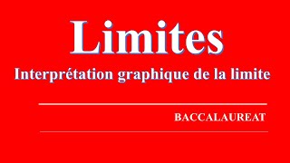 10  Limites  Interprétation graphique de la limite [upl. by Ariuqahs]