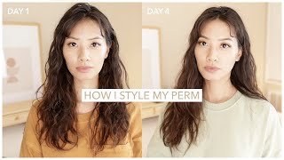 How I Style My Perm  2 Month Perm Update  Styling Permed CurlyWavy Hair in 4 Days [upl. by Boycie]