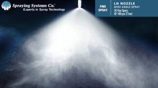 LN Nozzle  Wide Angle Fine Spray Hydraulic Atomizing Spray Pattern Demo by SSCo [upl. by Douglass658]