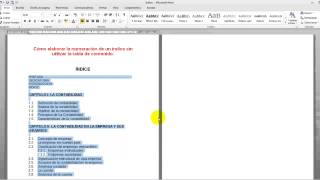 Cómo elaborar un indice en el MS Word [upl. by Auberta]