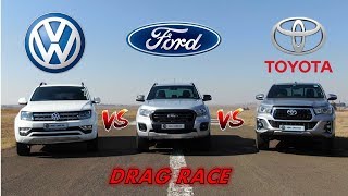 Amarok vs Ranger vs Hilux  DRAG RACE [upl. by Armbruster]