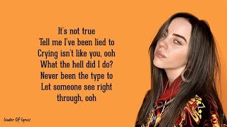 Billie Eilish  i love you Lyrics 😪 [upl. by Eatnohs584]