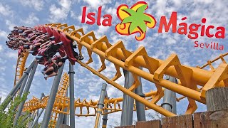 🎢 ISLA MÁGICA Sevilla 2023 4K  Parque temático Andalucía ✅ ¡Todas las Atracciones en 1 día [upl. by Weihs]