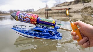 Experiment Rocket powered Boat [upl. by Notrab]