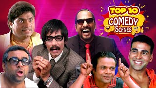 Top 10 Hindi Comedy Scenes  Paresh Rawal  Akshay Kumar Arshad Warsi  Johnny Lever  Rajpal Yadav [upl. by Robinet]