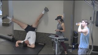 WEIRD WORKOUTS IN THE GYM PRANK [upl. by Eislehc]