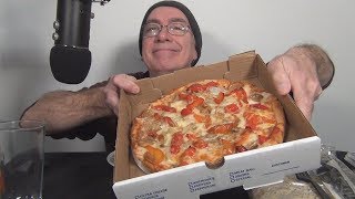 ASMR Eating a Fenway Pizza Salad and Baklava Whispering [upl. by Nelehyram]