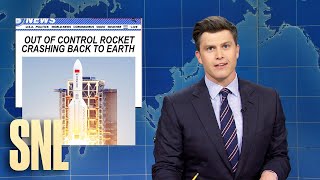 Weekend Update Rocket Crashes to Earth  SNL [upl. by Dorsman]