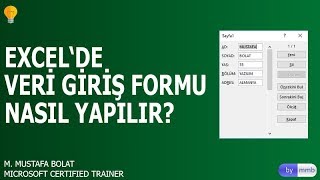 Excelde Veri Giriş Formu Nasıl Yapılır [upl. by Steep]