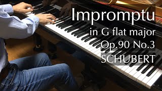 Schubert  Impromptu in G flat major Op 90 No 3  pianomaedful [upl. by Gerick]