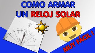 COMO hacer un RELOJ SOLAR 🌞 solo con PAPEL [upl. by Notsuh]