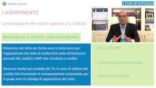 Compensazione dei crediti superiori a euro 5000  Adempimento [upl. by Arva]