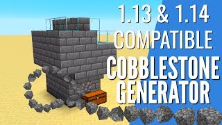 How to Make a CobbleStone Generator in Minecraft 114 amp 113  Efficient AFK Farm Avomance 2019 [upl. by Aicelef]