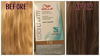 Wella T35 Toner on Bleached Hair [upl. by Ahsieker718]