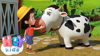 The Cow Song for kids  many more nursery rhymes  HeyKids [upl. by Alarick]