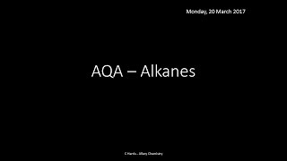 AQA 32 Alkanes REVISION [upl. by Leuqcar]