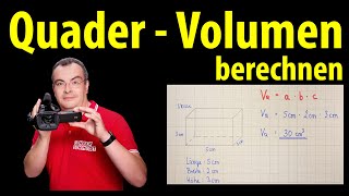 Quader  Volumen berechnen  Lehrerschmidt [upl. by Cohleen]