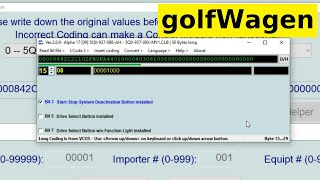 VW Golf 7 BCM central electronic control module long coding [upl. by Llenra8]