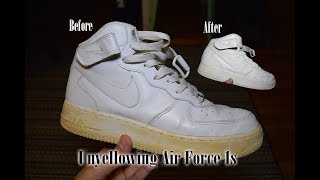 How to Unyellow Nike Air Force 1s [upl. by Arriat235]