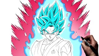 How To Draw Goku SSJ Blue Kaioken  Step By Step  Dragonball [upl. by Chee421]