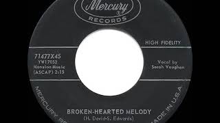 1959 HITS ARCHIVE BrokenHearted Melody  Sarah Vaughan [upl. by Airdnek]