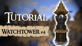 Minecraft Tutorial How to build a medieval watchtower Version 4 [upl. by Raseda562]