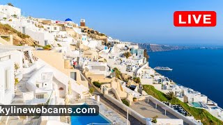 🔴 Recorded live footage webcam from Santorini  Greece [upl. by Regina269]