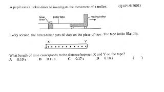 Ticker Tape Timer Questions [upl. by Penn800]