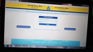 Online Banking Registration in Allahabad Bank [upl. by Targett]