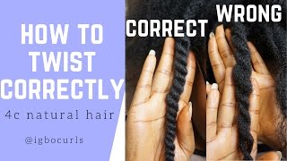 How To Twist Natural Hair Properly for Twist Outs [upl. by Sherar]