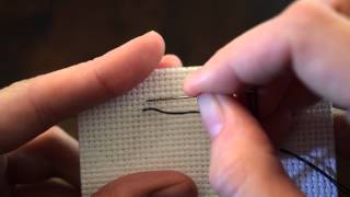 Cross Stitch Basics  Threading your needle and starting to sew  3 ways [upl. by Aikimat]