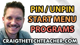 How To Pin Or Unpin Programs To The Windows 10 Start Menu 2022 [upl. by Drake809]