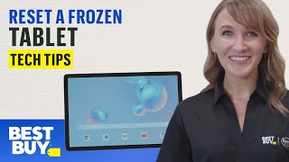 Reset Your Frozen Tablet  Tech Tips from Best Buy [upl. by Arinay927]