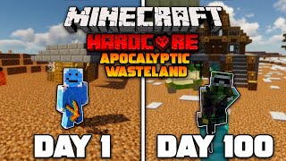 I Survived 100 Days of Hardcore Minecraft in an Apocalyptic Wasteland And Heres What Happened [upl. by Manheim]